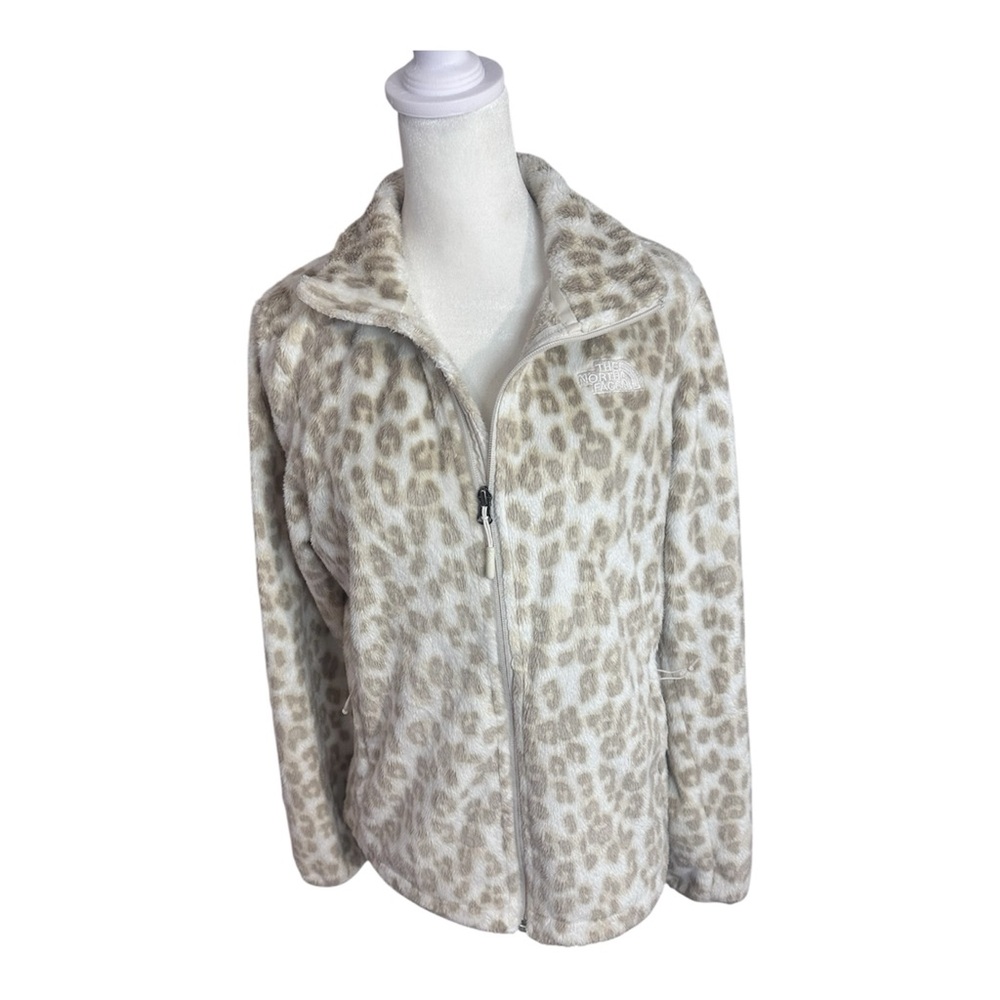The North Face Fleece Jacket Leopard Full Zip Women’s Size Small Cozy Outdoor - Picture 3 of 12